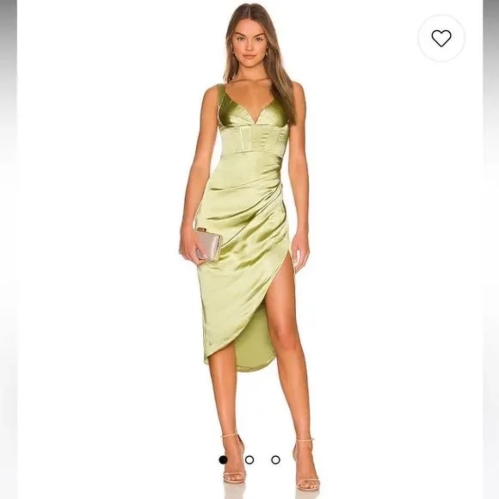 Elliatt Xrevolve Rylan Dress Midi In Citrus